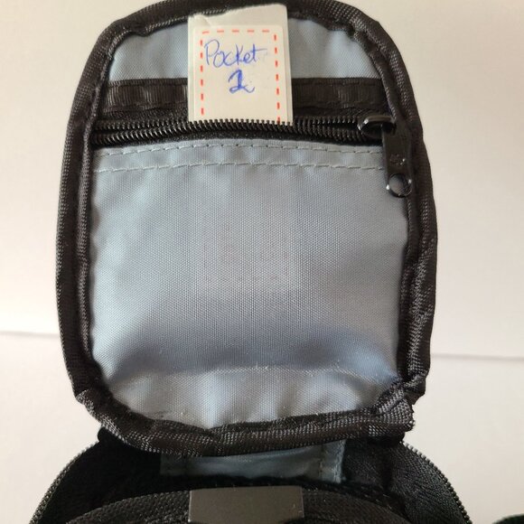 SAMSONITE JOURNEY 4 POCKET MEDIUM CAMERA PHOTO BAG BLUE/BLACK ADJUSTABLE. STRAP - Picture 5 of 13